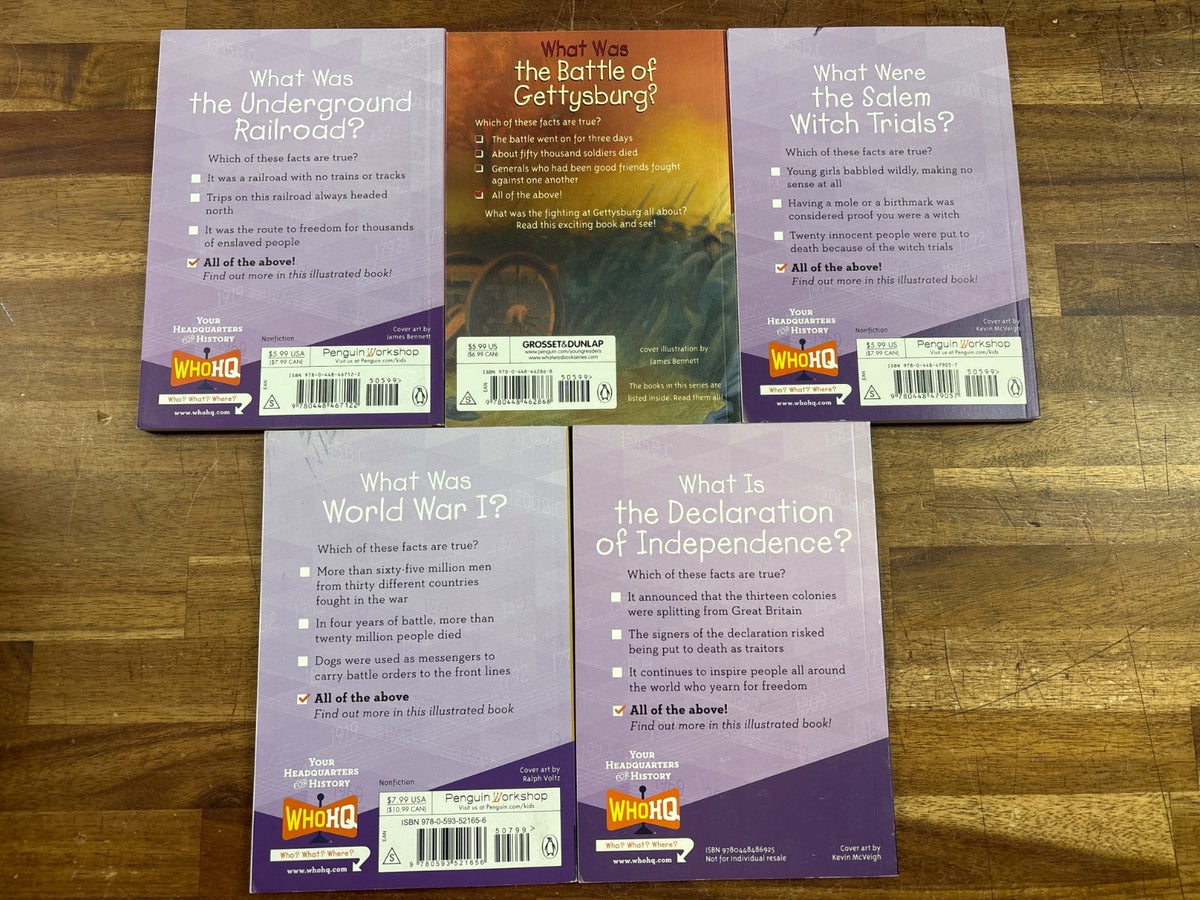 Who Was/What Was Series 14-Book History Lot Set — photo 5 of 7