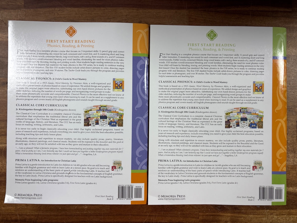 Memoria Press First Start Reading Set: Teacher Guide + Books a-B — photo 5 of 9