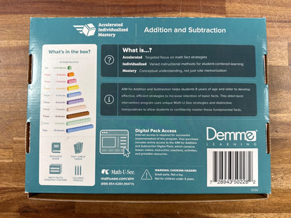 Math-U-See Accelerated Individualized Mastery Addition Subtractio