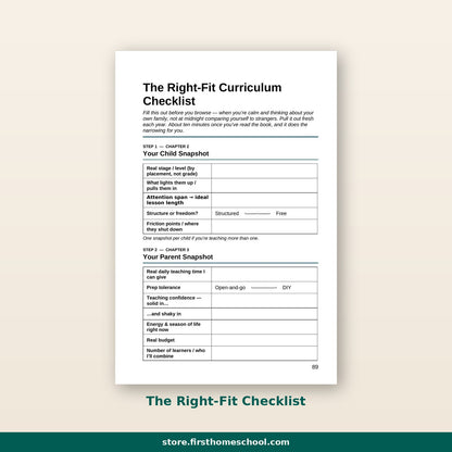 Choose Your Homeschool Curriculum with Confidence — The Right-Fit Method (Digital Download)