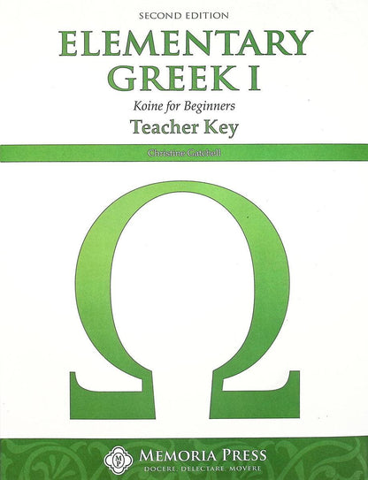 Elementary Greek Koine for Beginners Year 1 Teacher Key 2ED (Condition - LIKE NEW)