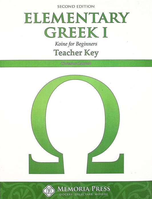 Elementary Greek Koine for Beginners Year 1 Teacher Key 2ED (Condition - LIKE NEW)