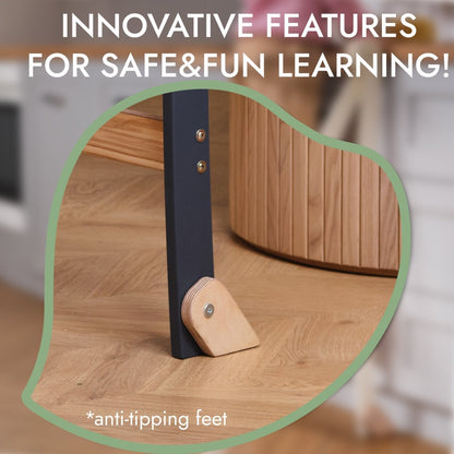 Toddler Learning Tower: Step stool for Kids - Graphite