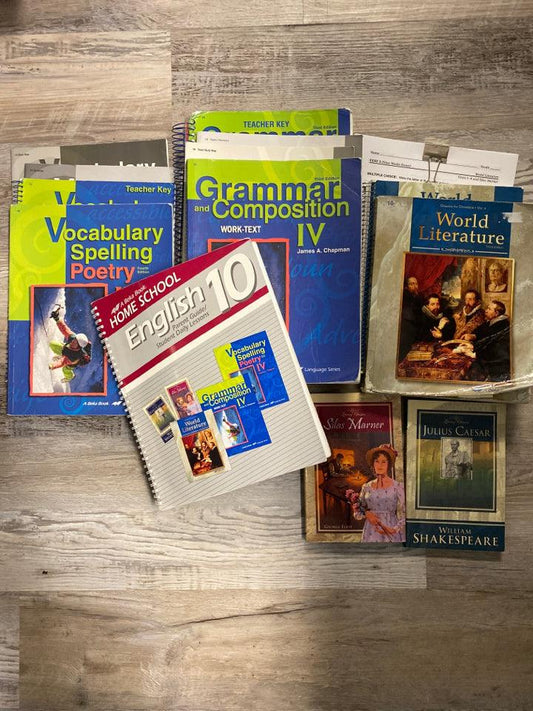 Abeka English 10 set - NEAR COMPLETE