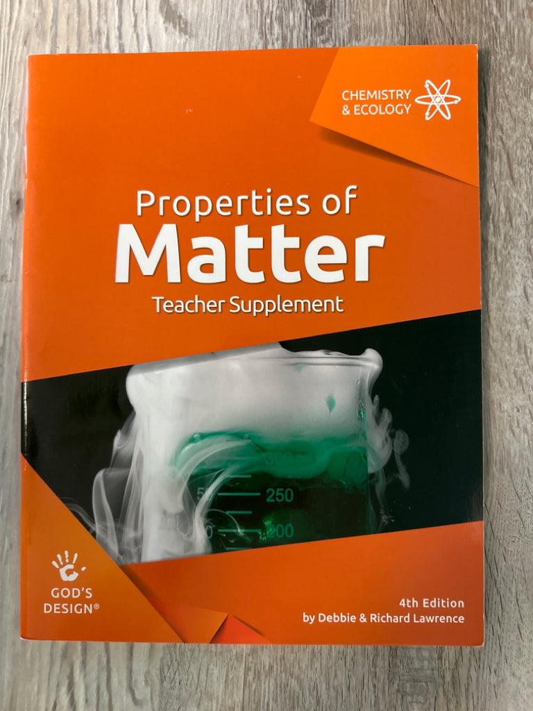 God's Design for Chemistry & Ecology- Properties of Matter  set- 4th edition