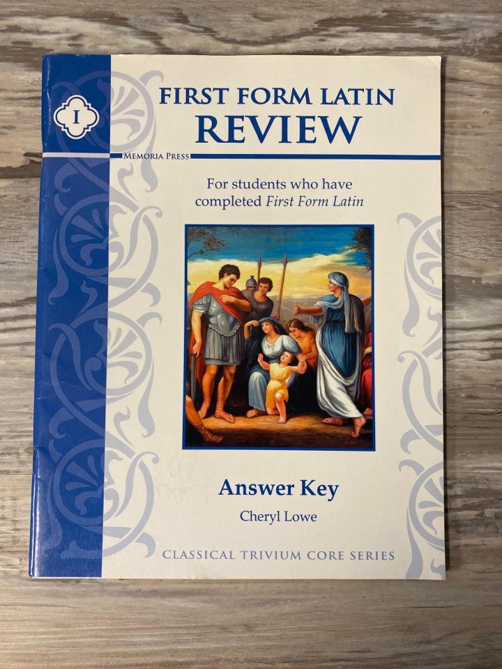 First Form Latin Review 1st Ed. Answer Key