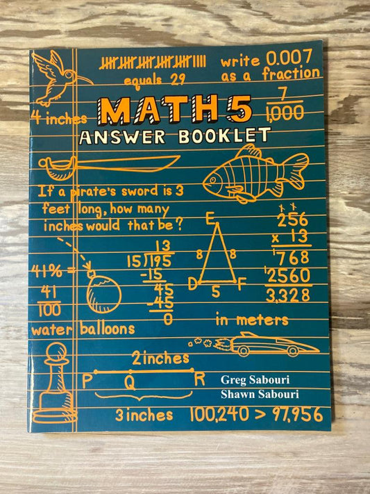 Teaching Textbooks Math 5 Answer Booklet