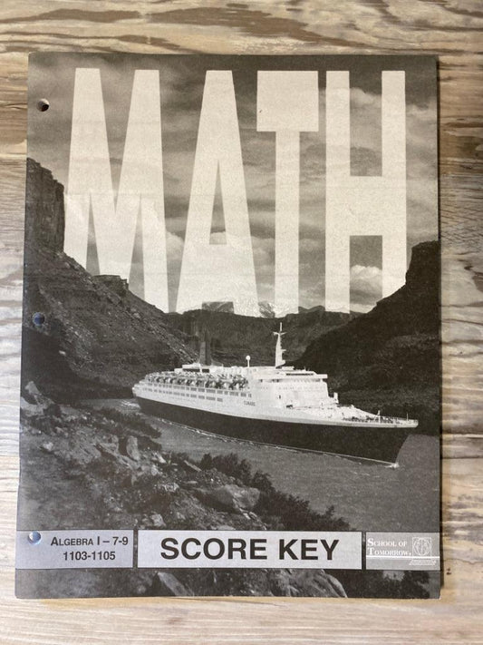 ACE Paces Math Algebra 1- 1103-1105 Score Key