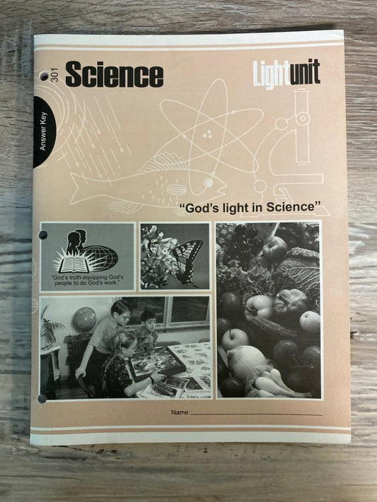 CLE Science Light Unit 301 Answer Key