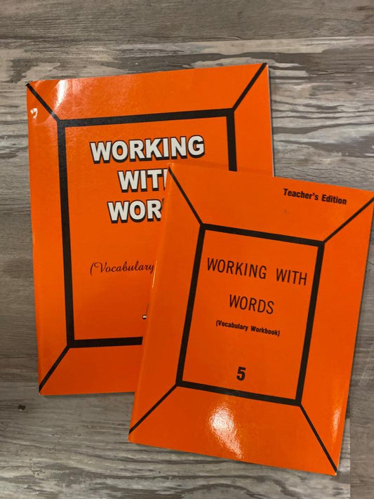 Working with Words 5 Vocabulary Workbook and Teacher's Edition