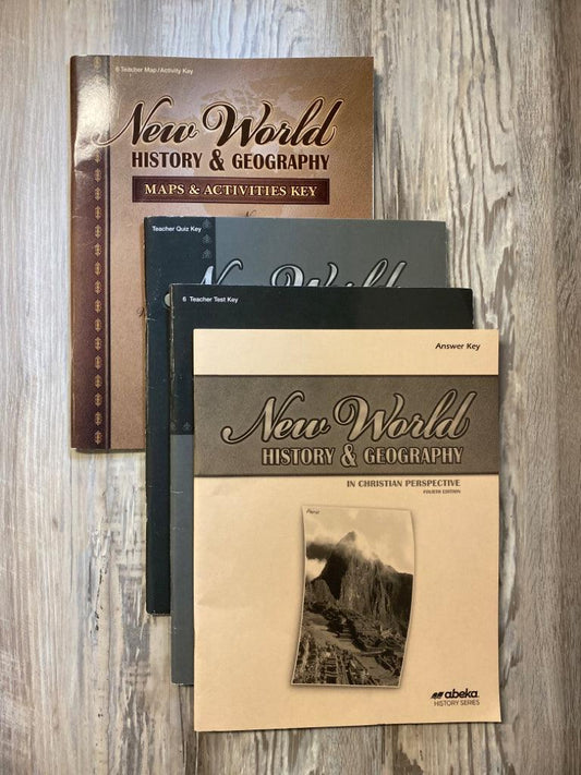 Abeka New World History & Geography 4th Ed. Teacher Keys