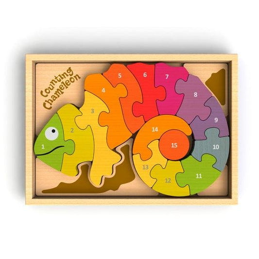 Counting Chameleon Puzzle - Bilingual!