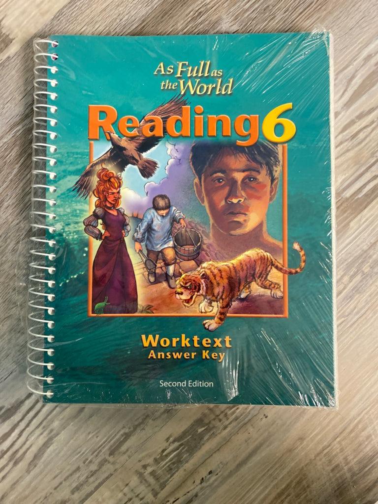 BJU Reading 6 Worktext Answer Key 2nd Ed.