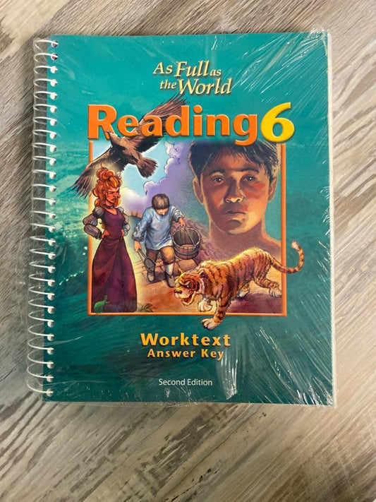 BJU Reading 6 Worktext Answer Key 2nd Ed.