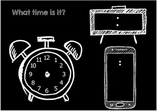 Chalkboard What Time Is It? Placemat