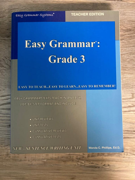 Easy Grammar Grade 3 Teacher's Edition