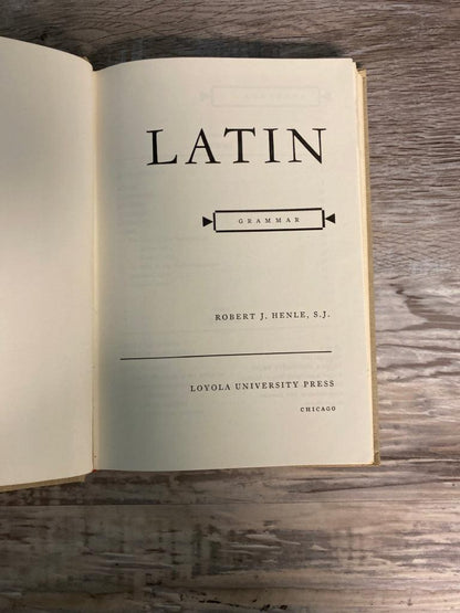 Henle Latin Grammar 1958, 1965 printing