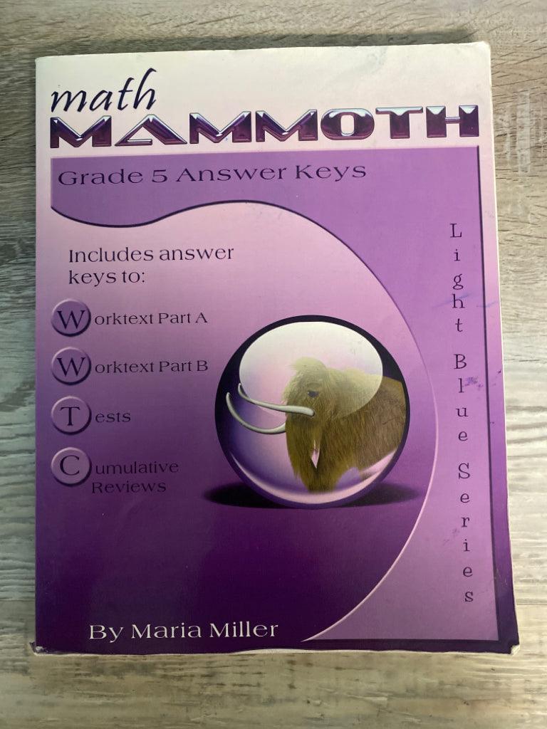 Math Mammoth Grade 5 Answer Keys
