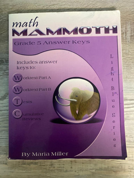 Math Mammoth Grade 5 Answer Keys