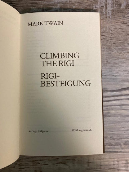 Climbing The Rigi Rigi-Besteigung by Mark Twain