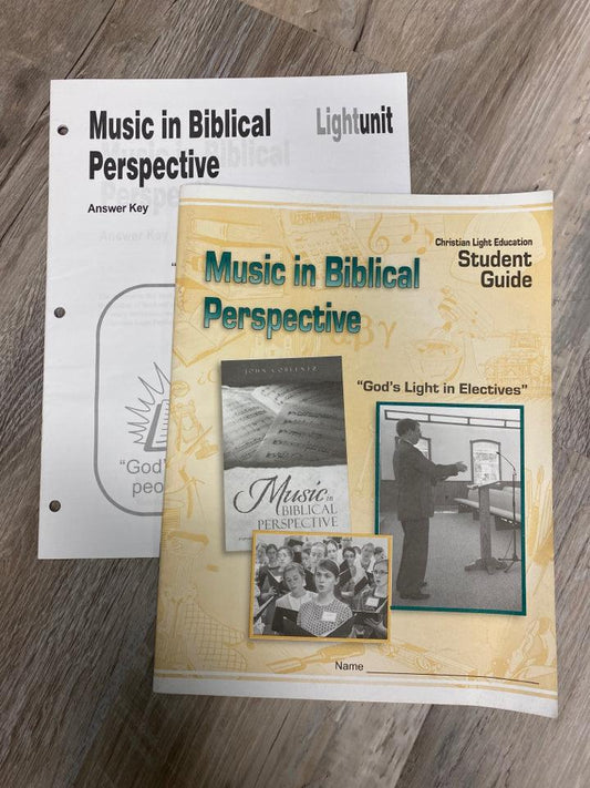 CLE Music in Biblical Perspective Student Guide and Answer Key