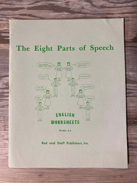Rod & Staff The Eight Parts of Speech Lev 2 Worksheets