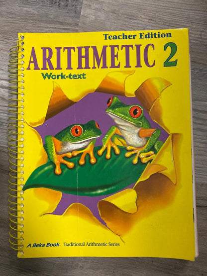 Abeka Arithmetic 2 Work Text 2 Teacher Edition — front cover