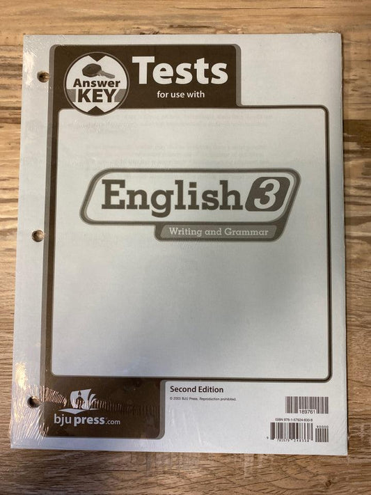 BJU English 3 Tests