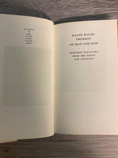 Emerson on Man and God, Vintage Peter Pauper Press 1961