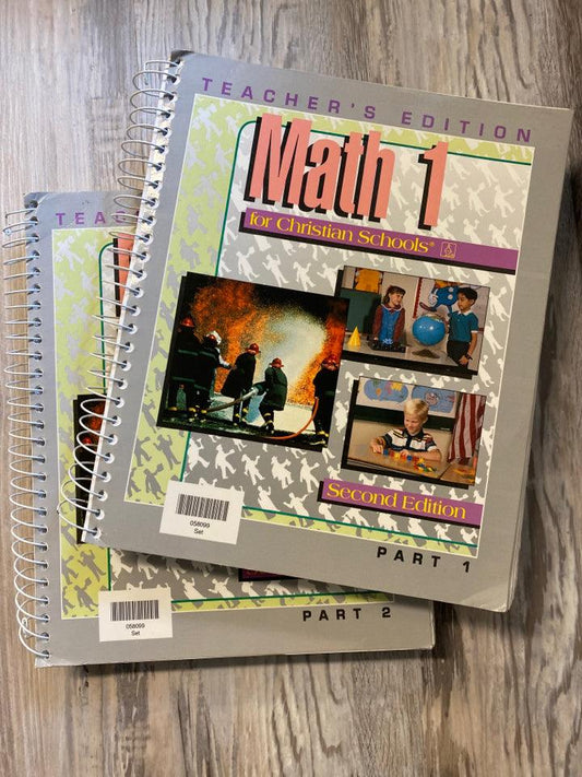 Math 1  For Christian Schools Teacher's Edition; Second Edition
