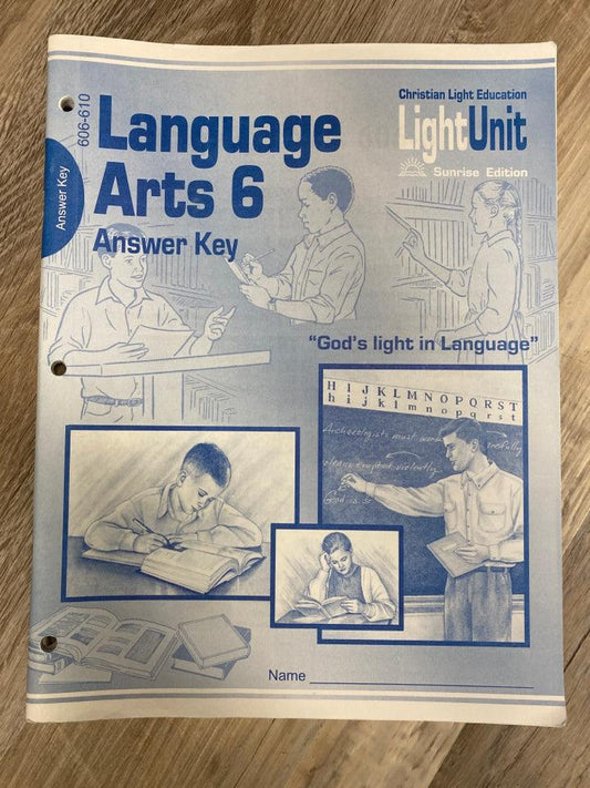 CLE Language Arts 6 Answer Key 606-610